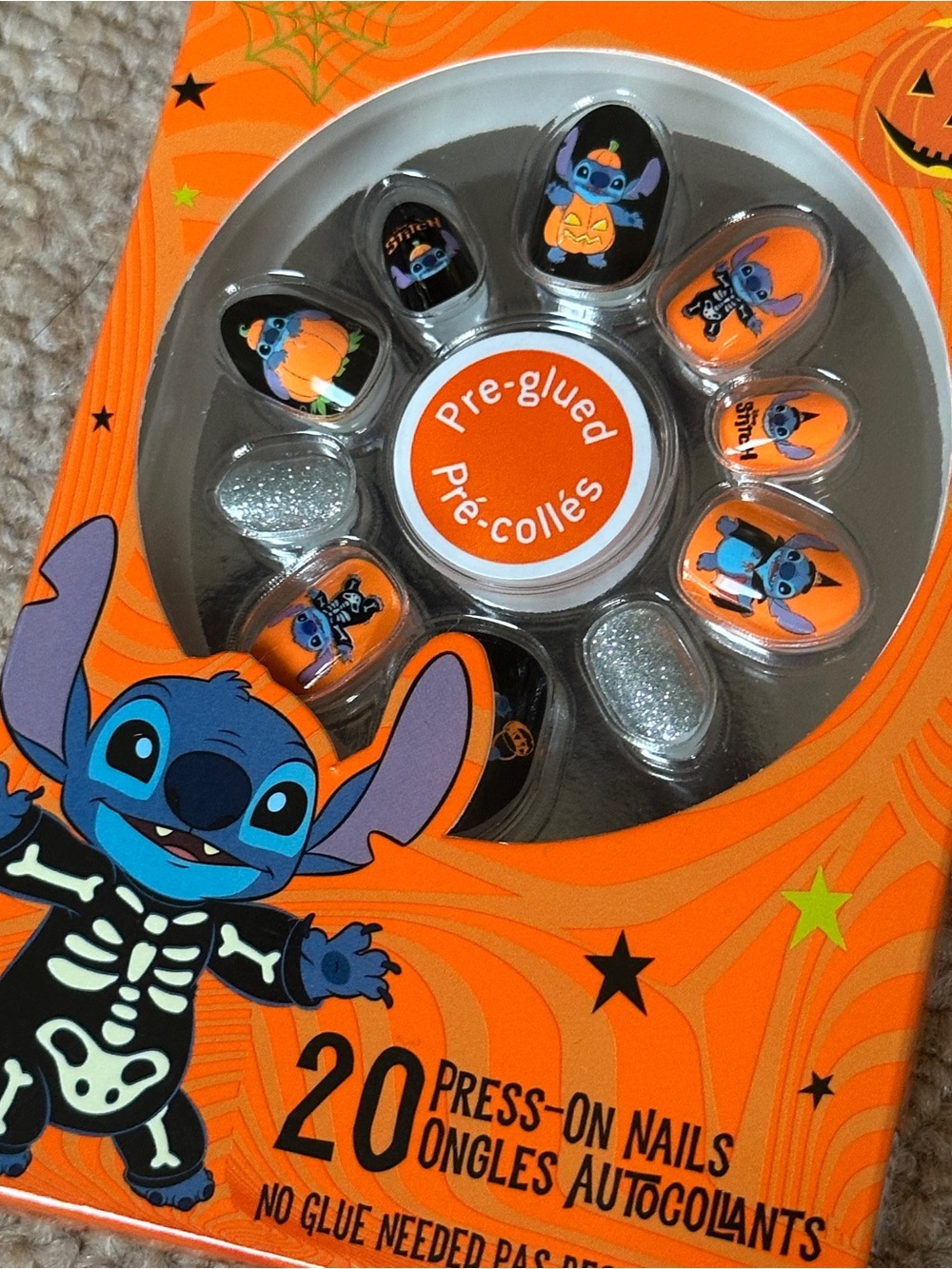 NEW Disney Lilo & Stitch Press On Nails Halloween Pre Glued No Glue Needed 20